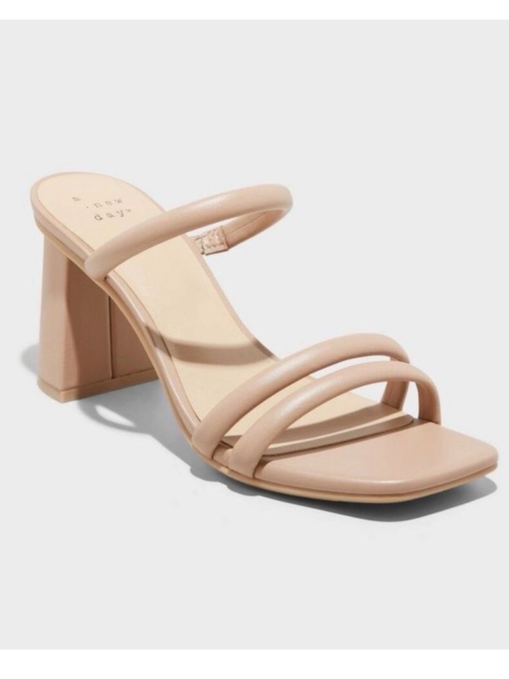 a new day Beige Strappy Block Heel Sandal
